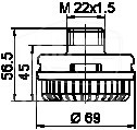 Глушитель шума М22*1,5