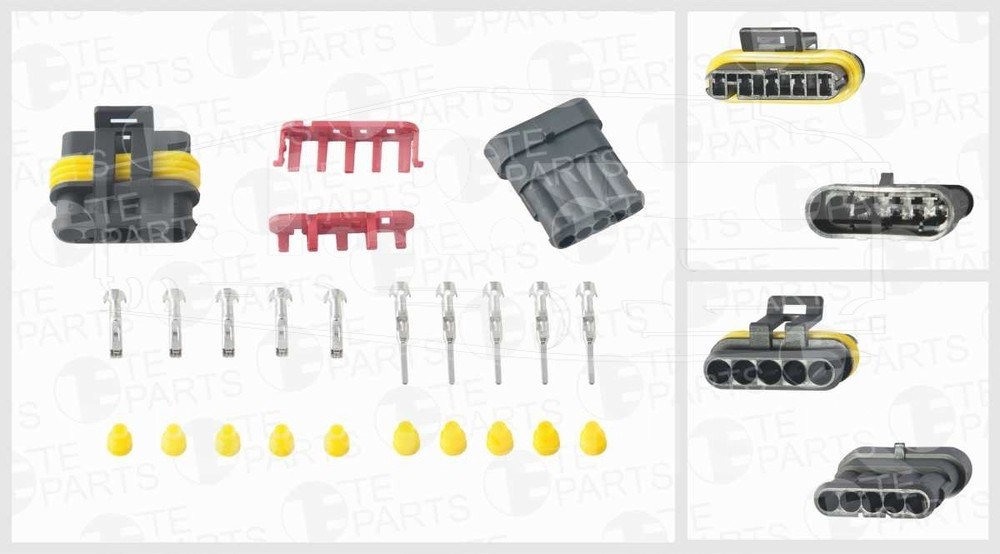 7112005, Разъем электрический (5pin) комплект — TE PARTS