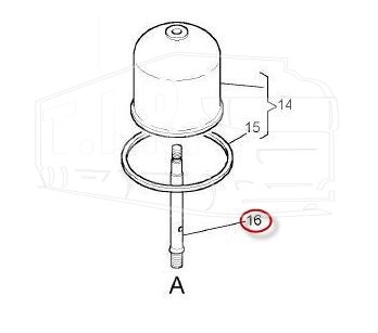 5001853010, Ось фильтра центрофуги — Renault