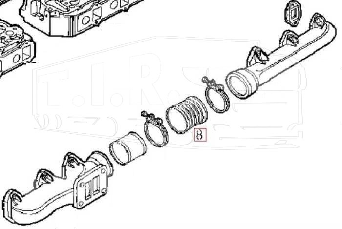 500351327, Гофра впускного коллектора — Iveco