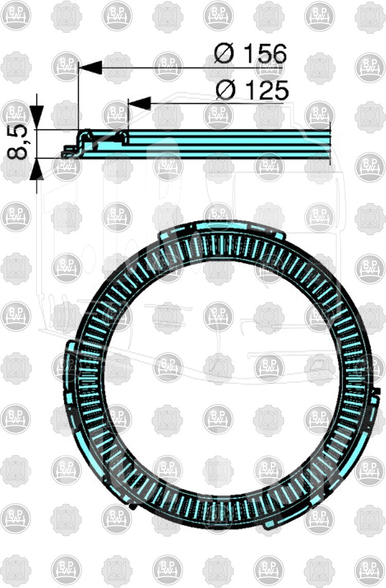 03.310.08.51.0, Кольцо ABS D156 — BPW