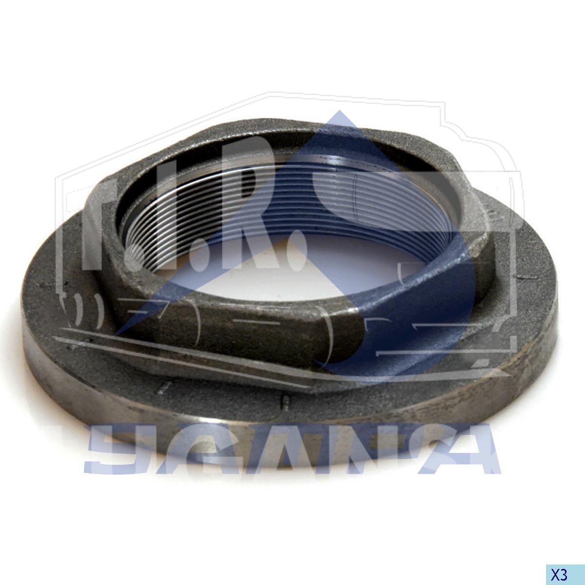 075.067, Гайка ступицы М72*1.5/SW85 прав — Sampa