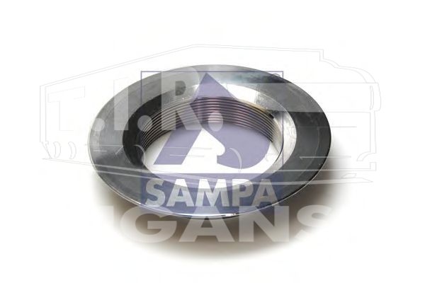 041.010, Гайка ступицы М82*2/SW91 левая — Sampa