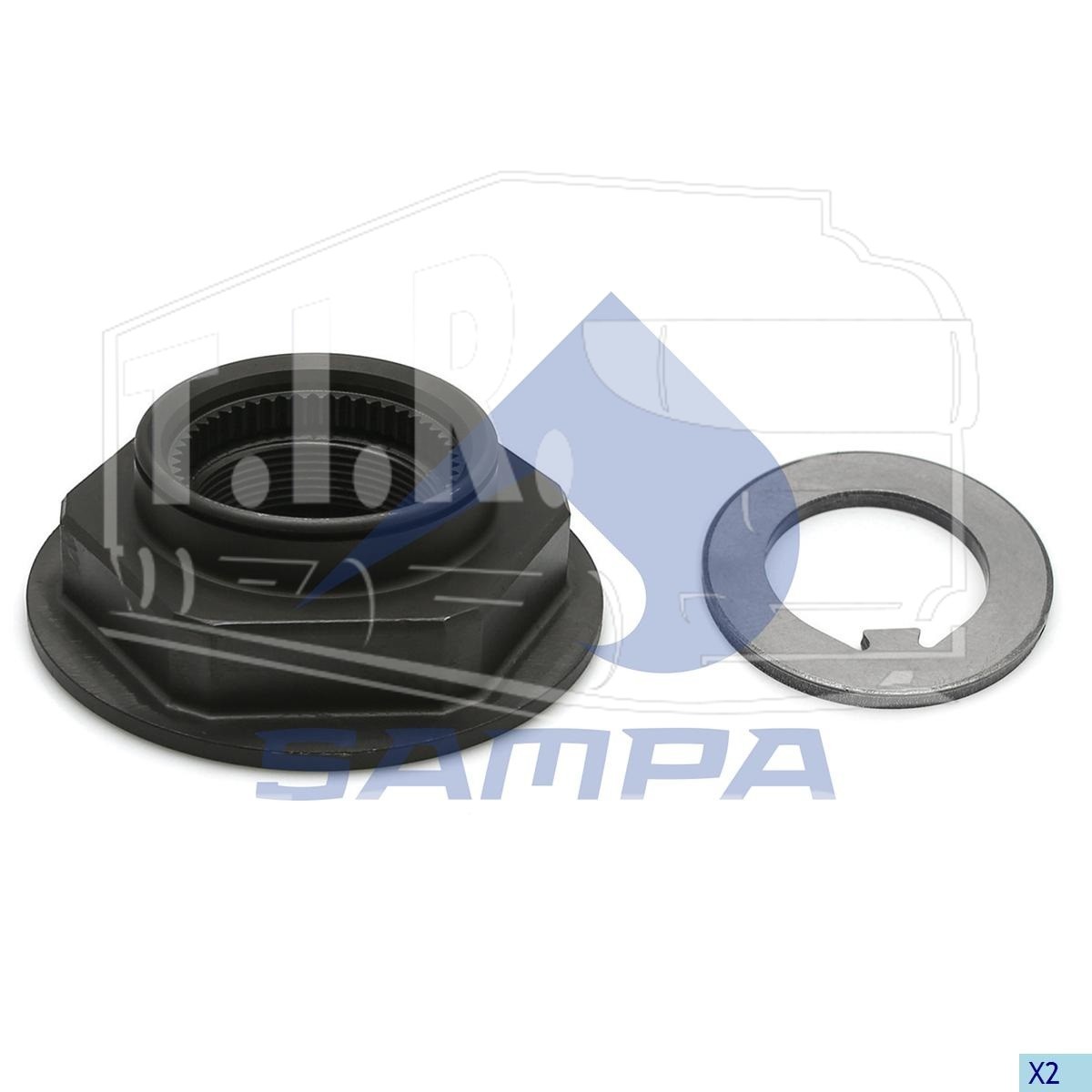 070.731/SD, Гайка ступицы М52*2 SW95 — Sampa