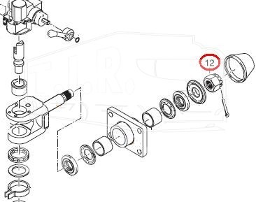 RO56112, Гайка М45*2 SW55 сцепного устройства — Arvin Meritor