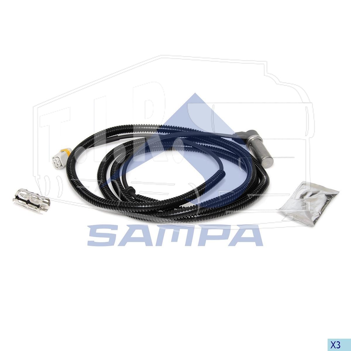 096.389, Датчик ABS L=2150 (левый) — Sampa