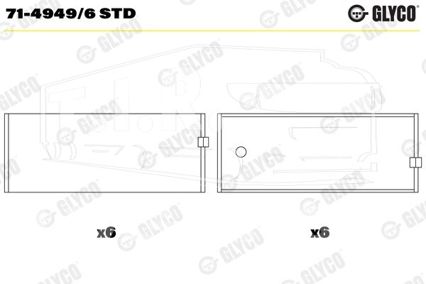 Вкладыши шатунные STD "SPUTTER"
