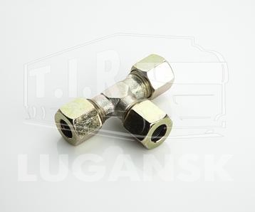 Соединитель тройник 6*6*6мм метал