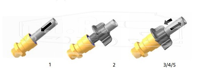 8997000174, Ключ для демонтажа трубки D6 — Wabco