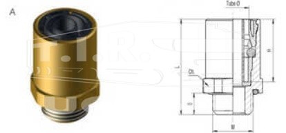 Соединитель М10*D6 латунь