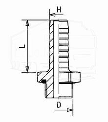 Соединитель М16*D11 ершик