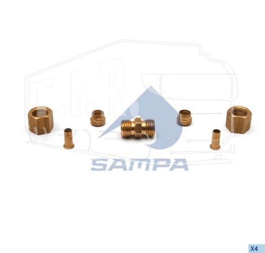 Соединитель 8*8мм латунь