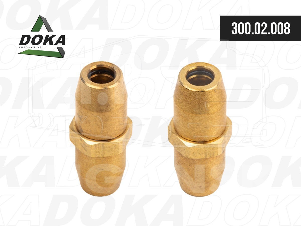 300.02.008, Фитинг прямой D8x1-D8x1 (латунь) неразъемный — DOKA