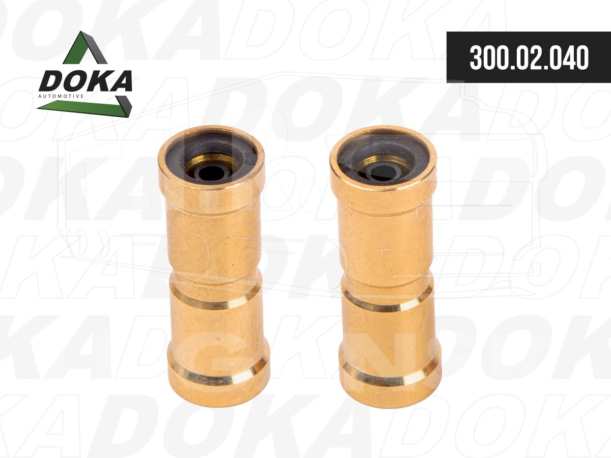 300.02.040, Фитинг (соединитель) прямой ?8-?8mm латунь — DOKA