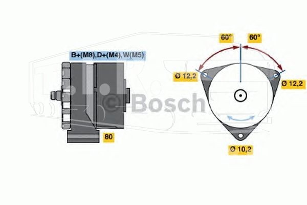 6 033 GB3 055, Генератор 24V 55A — Bosch
