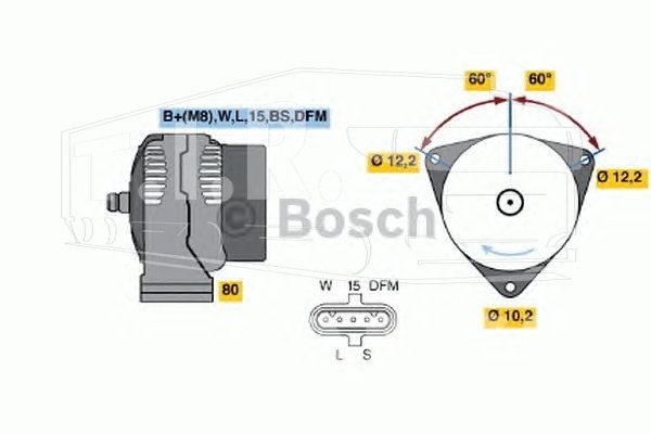 012 465 501 1, Крышка генератора — Bosch