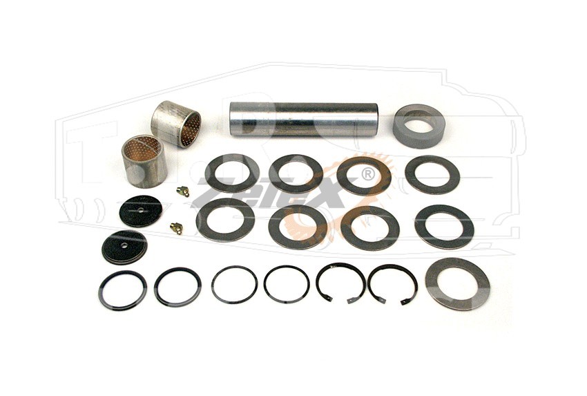 ZX10.0497, KING PIN KIT,AXLE STEERING KNUCKLE — ZeTeX