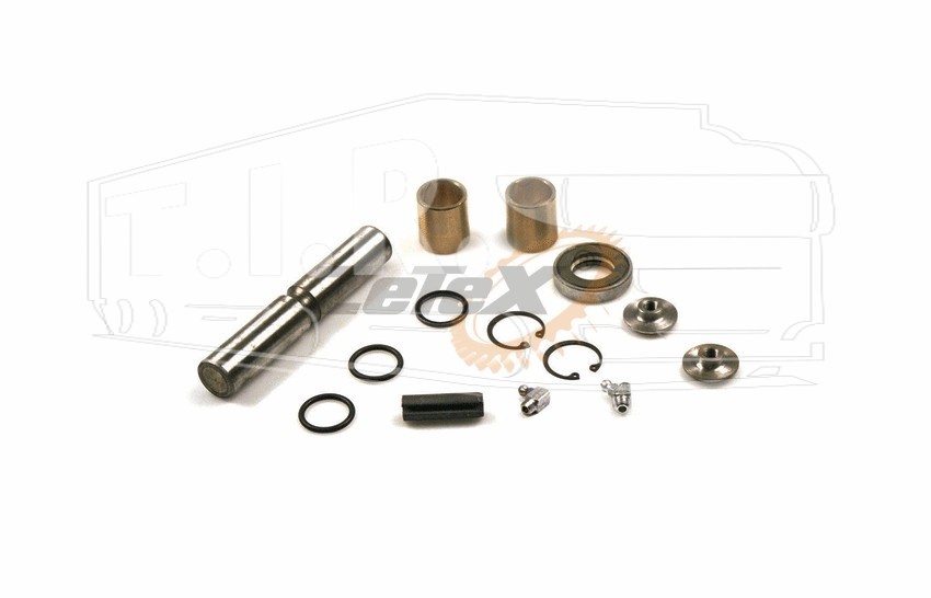 ZX11.0216, KING PIN KIT,AXLE STEERING KNUCKLE — ZeTeX