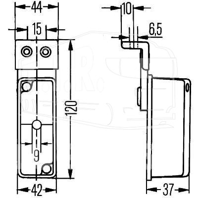 2XS 005 020-021, Габаритный фонарь — Hella