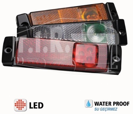 Фонарь габаритный - LED 24V бел. монокристалл