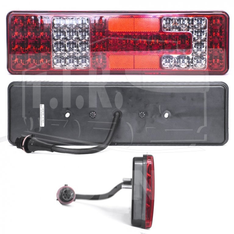 ФЗКАЭ-3716-01, Фонарь задний LED L/R со жгутом+разъёмы байонет АМР, 7 контакт — АВТОЭЛЕКТРОКОНТАКТ