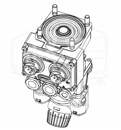 BK8502604, Кран тормозной ножной Max:10 BAR VOSS 232 — Bergkraft