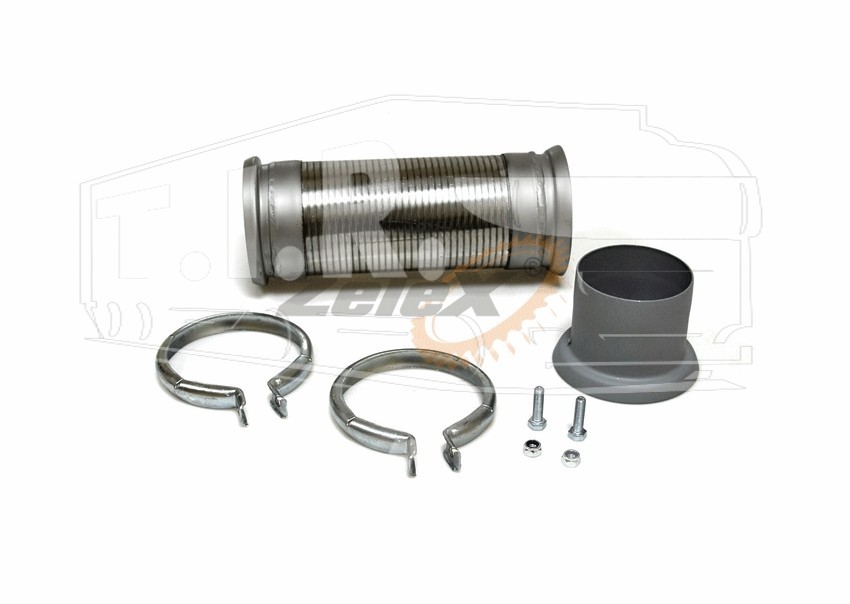 ZX11.0238, Гофра глушителя + фланец — ZeTeX