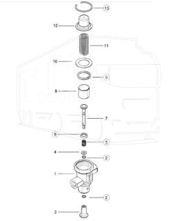 434 205 001 2, Р-к клапана (кнопка расторм) — Wabco