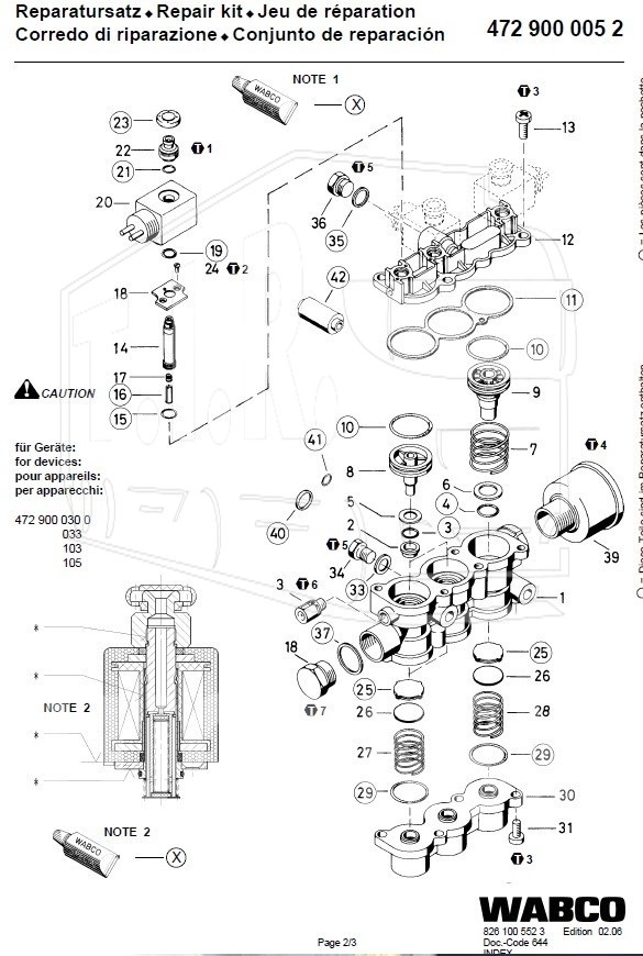 472 900 005 2, Р-к клапана электромагнитного — Wabco