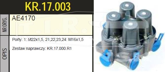 KR.17.003, Клапан 4-х контурный — Truckline