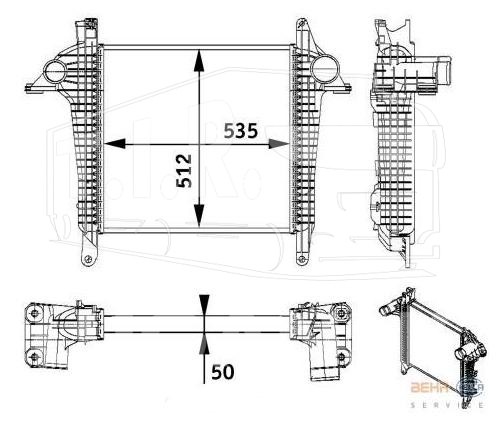 8ML 376 728-701, Радиатор интеркулера — Hella