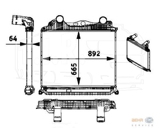 8ML 376 724-381, Радиатор — Hella