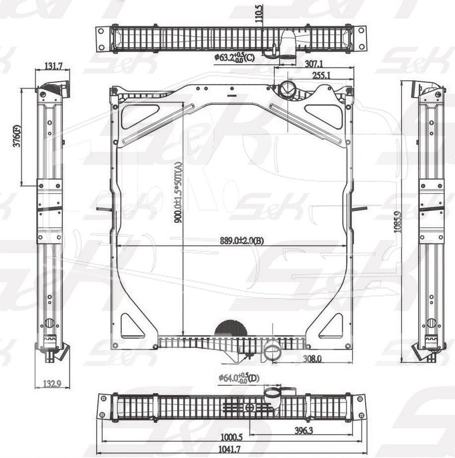 SK-7240044-02, Радиатор охлаждения — S&K GMBH