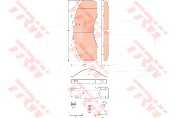 GDB5067, Колодки тормозные — TRW
