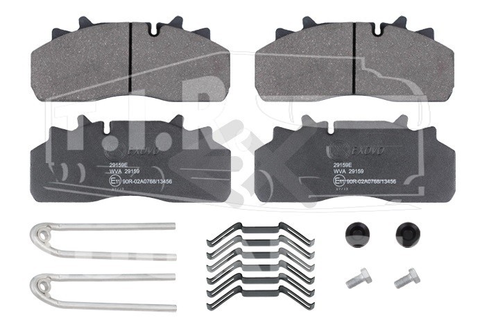 29159E, Колодки тормозные 210.2x92.3x30.1 — EXOVO