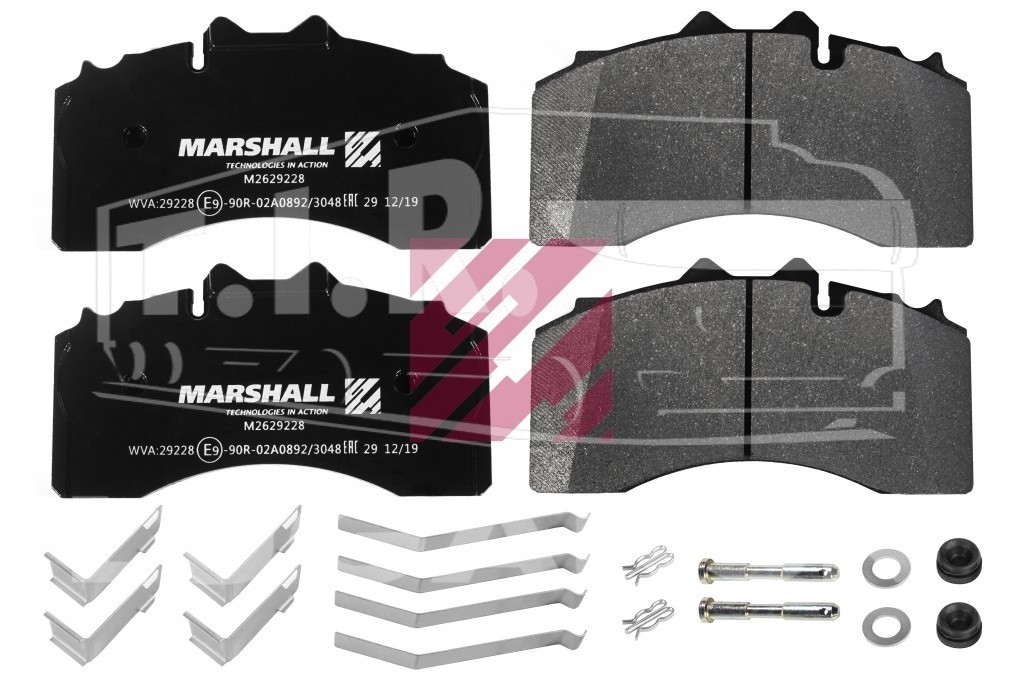 M2629228, Колодки тормозные 211*115 — Marshall