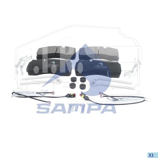 096.1816-01, Колодки тормозные 205*97*30 — Sampa