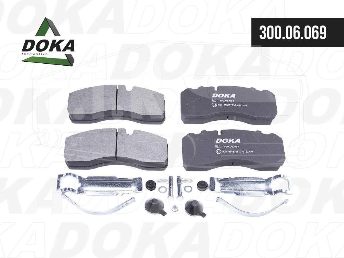 300.06.069, Колодки тормозные 210х30х92.5 — DOKA