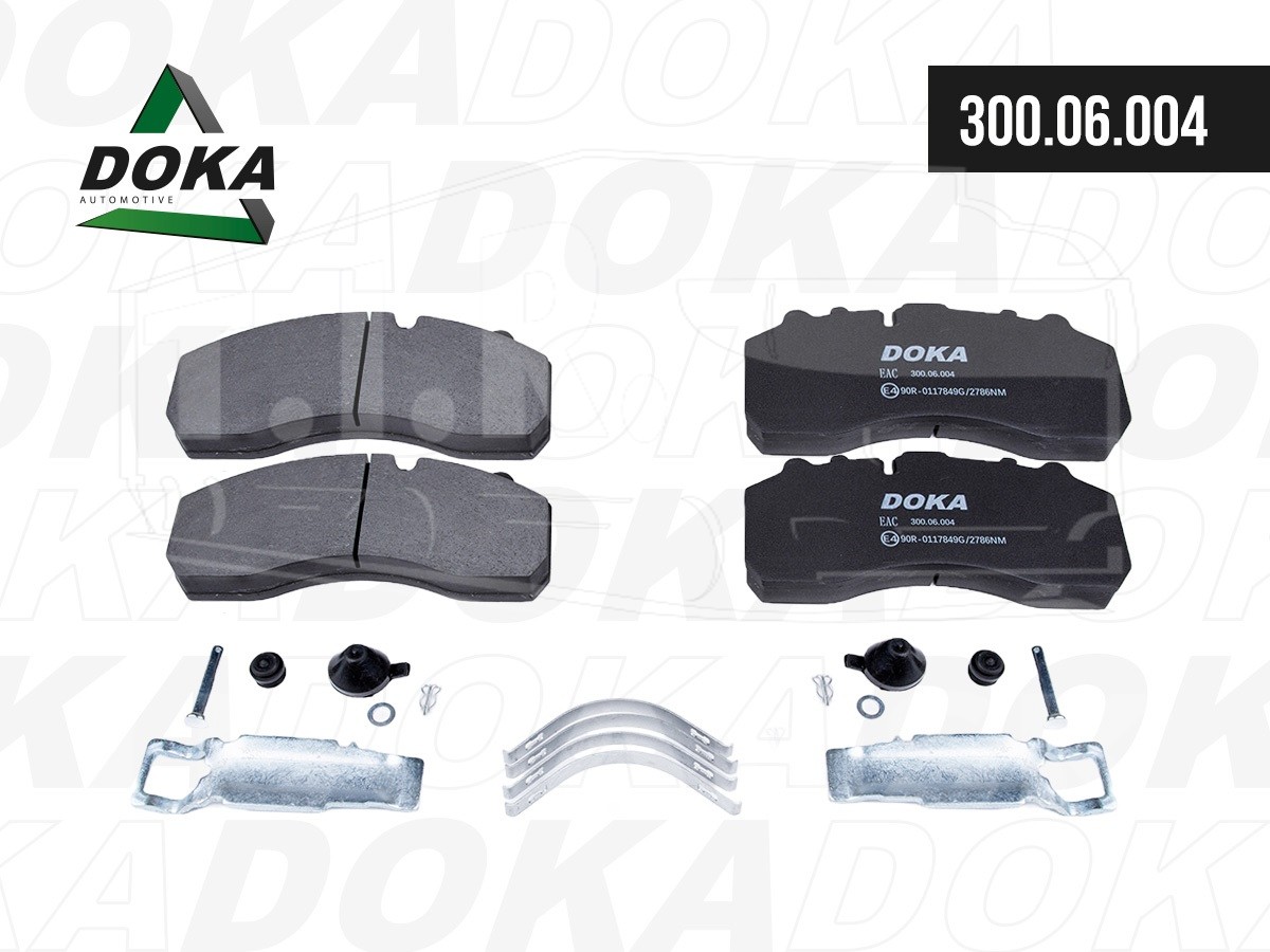 300.06.004, Колодки дискового тормоза комплект 248x109.5x30 — DOKA