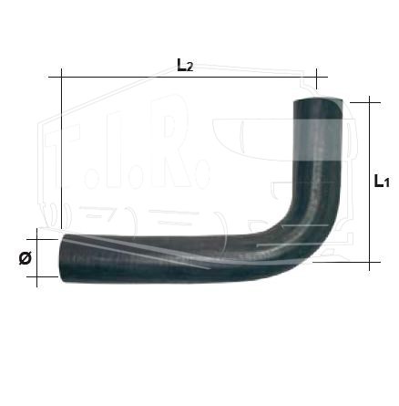 LE4000.50, Патрубок радиатора 50*140*280 — LEMA