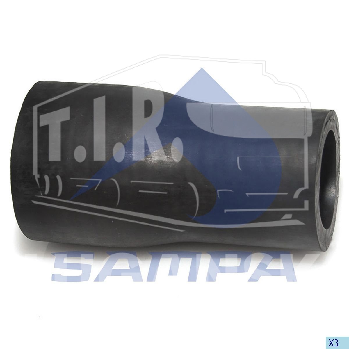 040.356, Патрубок радиатора 25*31*75 — Sampa