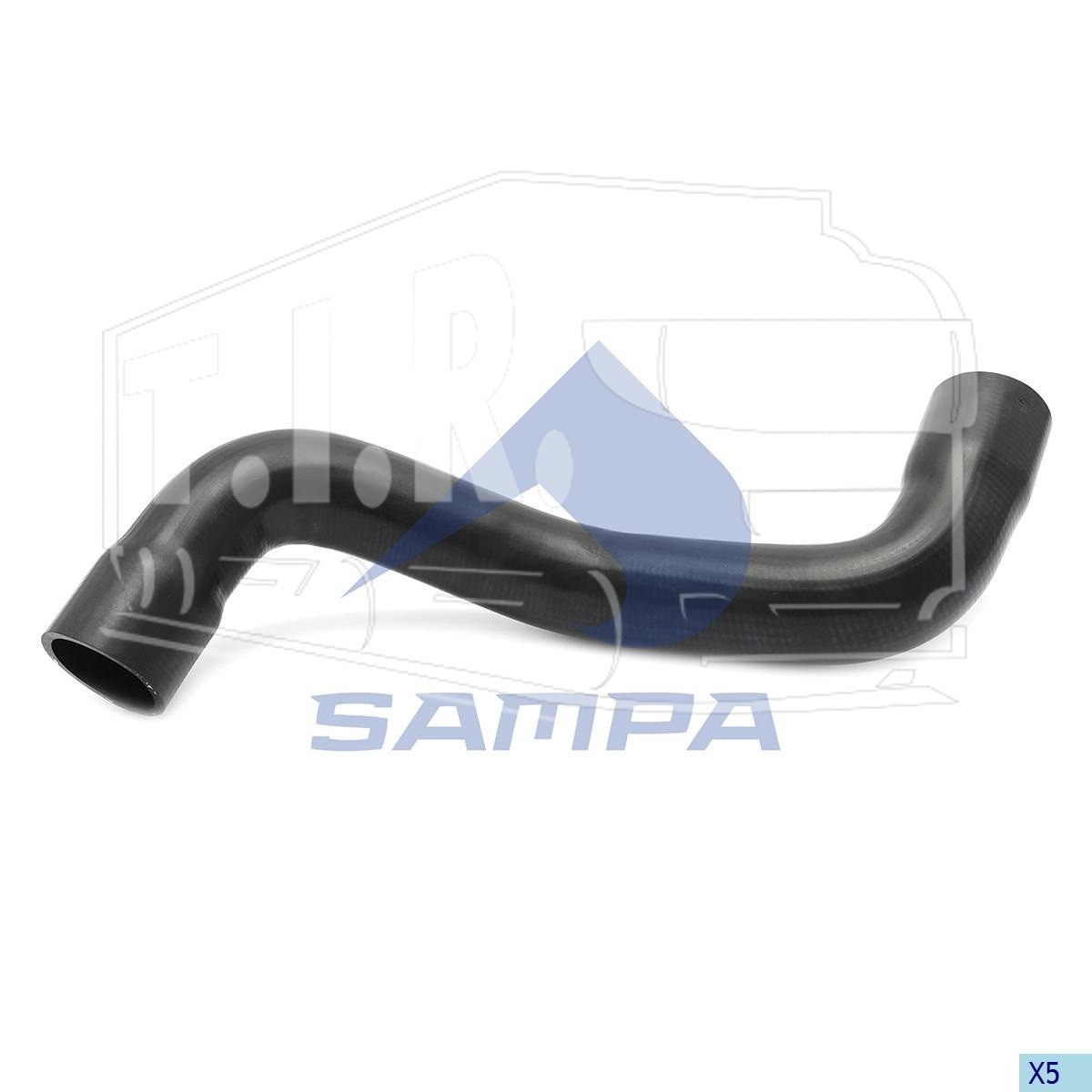 040.366, Патрубок радиатора верх — Sampa