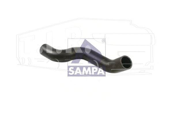 050.136, Патрубок радиатора 60* — Sampa