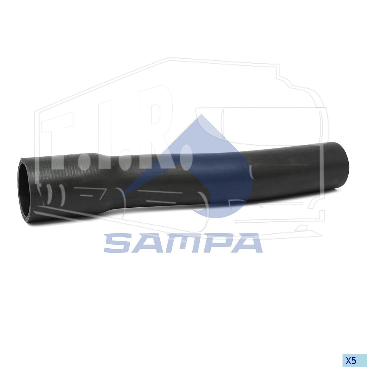 079.493, Патрубок радиатора нижний 49*59*372 — Sampa