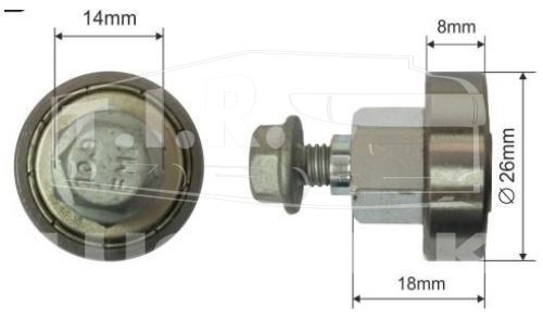 Ролик тента d26