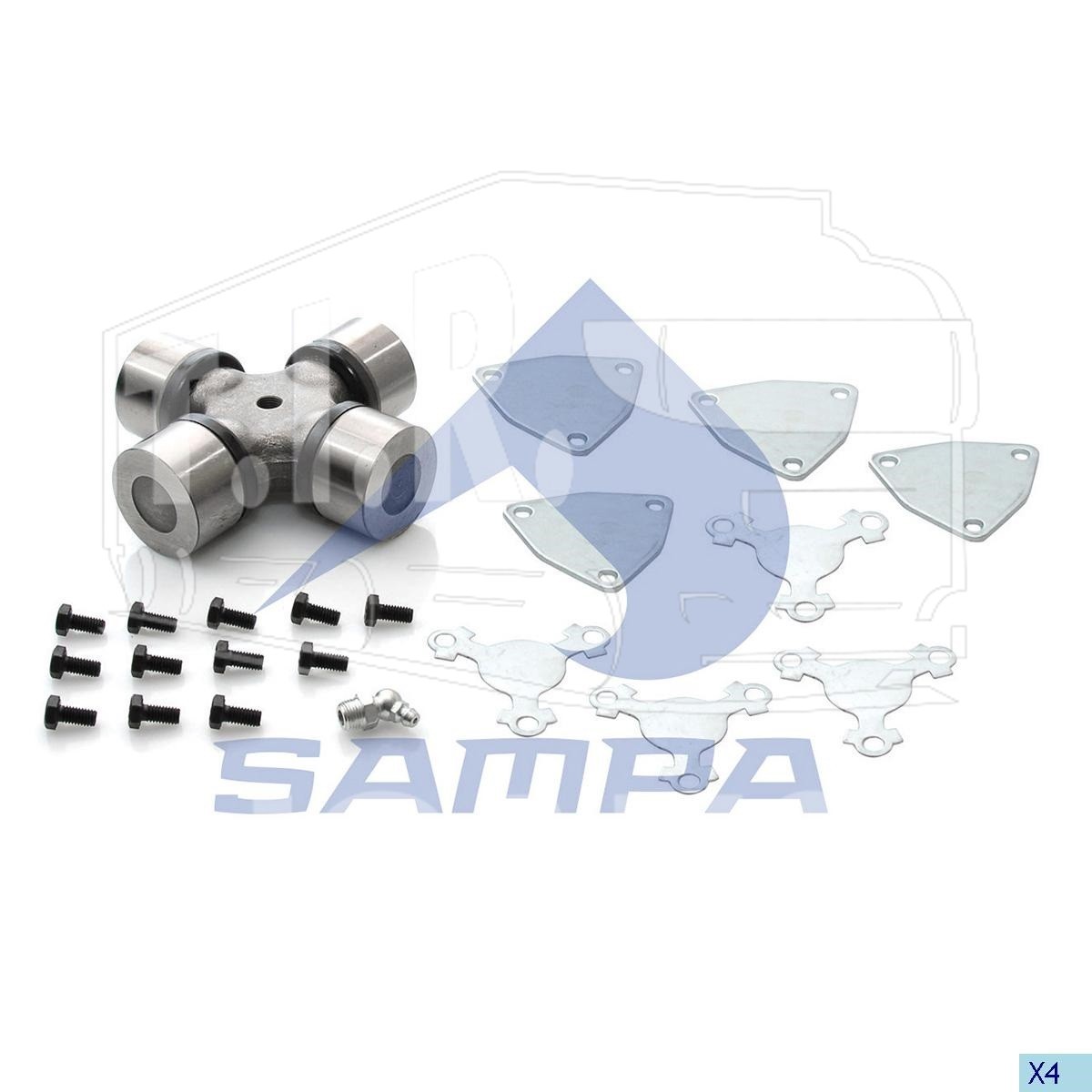 032.201, Крестовина кардана 44*126.2 — Sampa