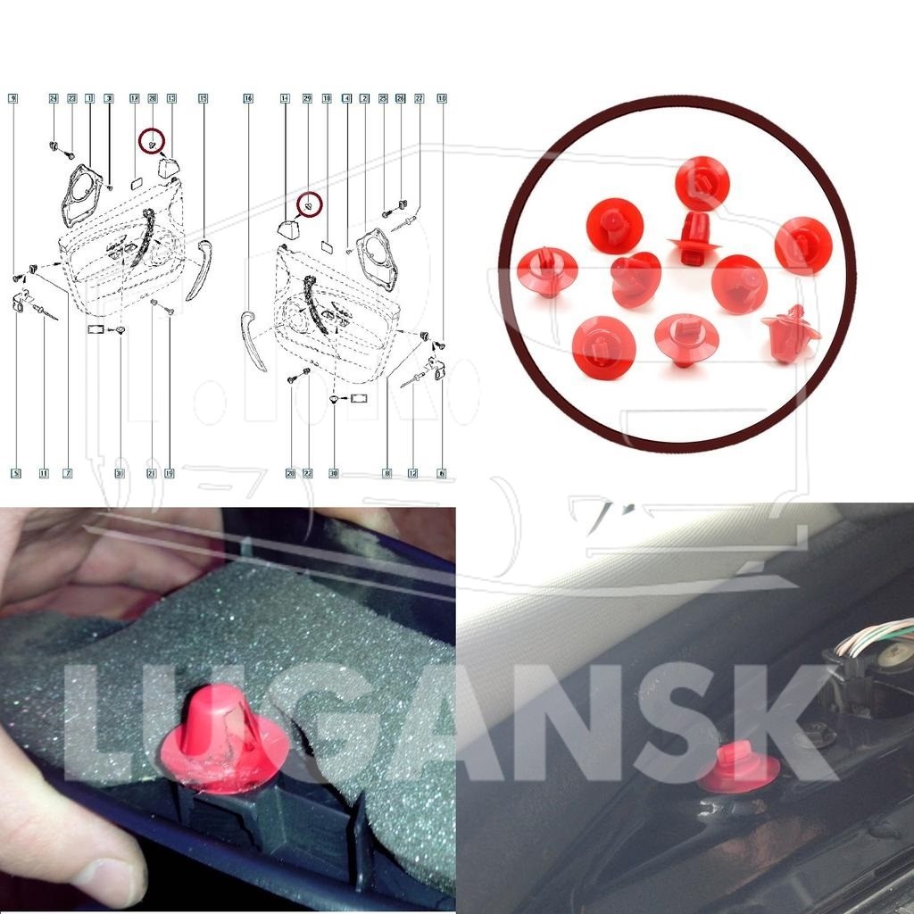7701047651, Клипса крепежная заглушки зеркала — Renault