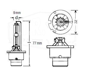 Лампочка Xenon D2S 35W P32 d-2