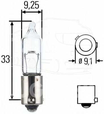 Лампочка галогенная 24v H21W bay9s