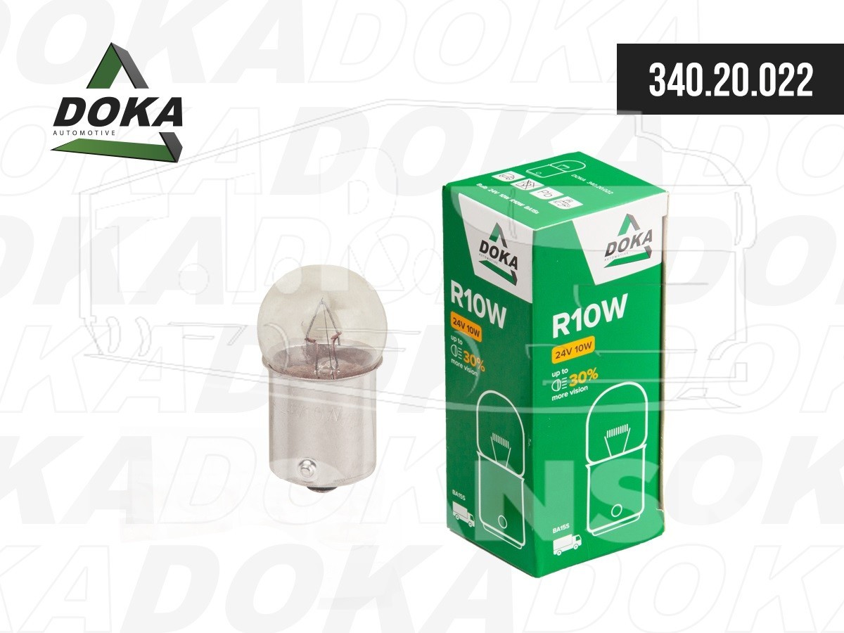 Лампа посветки 24V 10Вт R10W BA15s (94310)